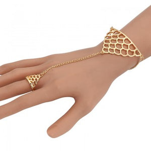 B81 Gold Exotic Ring Bracelet - Iris Fashion Jewelry