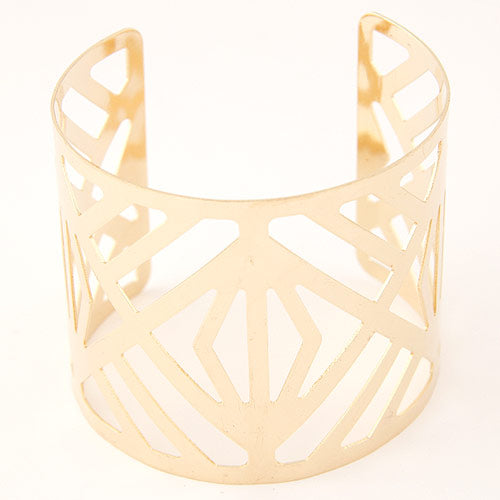 +B169 Gold Triangle Design Bracelet - Iris Fashion Jewelry