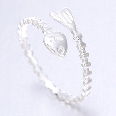 TR39 Silver Fish Bone Toe Ring - Iris Fashion Jewelry