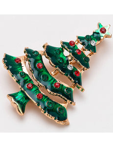 F61 Festive Christmas Tree Fashion Pin - Iris Fashion Jewelry