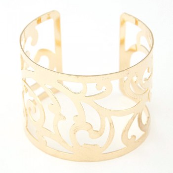 B96 Gold Flower Pattern Design Bracelet - Iris Fashion Jewelry