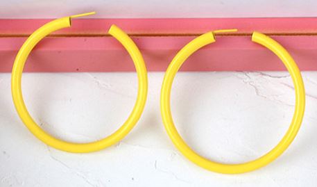 E250 Yellow Hoop Earrings - Iris Fashion Jewelry