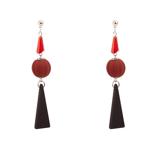 *E707 Red Dangle Earrings - Iris Fashion Jewelry