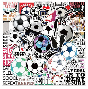 ST16 Soccer Collection. 20 Pieces Assorted Stickers - Iris Fashion Jewelry