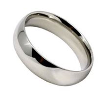 R414 Silver 6mm Titanium & Stainless Steel Ring - Iris Fashion Jewelry