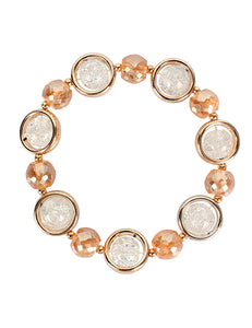 B616 Gold & Crystal Gem Bracelet - Iris Fashion Jewelry