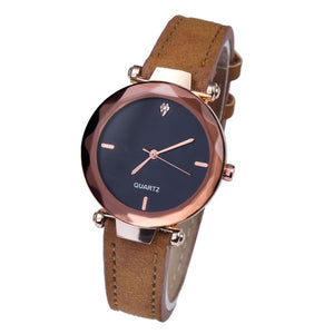 W268 Brown Band Gemstone Collection Quartz Watch - Iris Fashion Jewelry