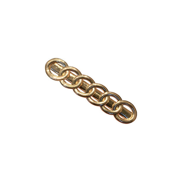 H689 Gold Smooth Chain Link Hair Clip - Iris Fashion Jewelry