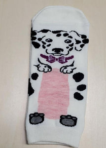 SF289 White Cute Puppy Dog Low Cut Socks - Iris Fashion Jewelry