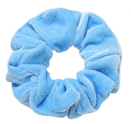 H720 Light Blue Velvet Hair Scrunchie - Iris Fashion Jewelry