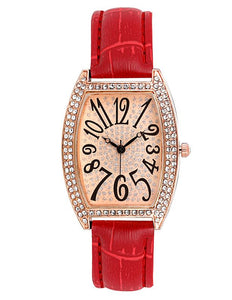 W374 Red Sparkle Collection Quartz Watch - Iris Fashion Jewelry