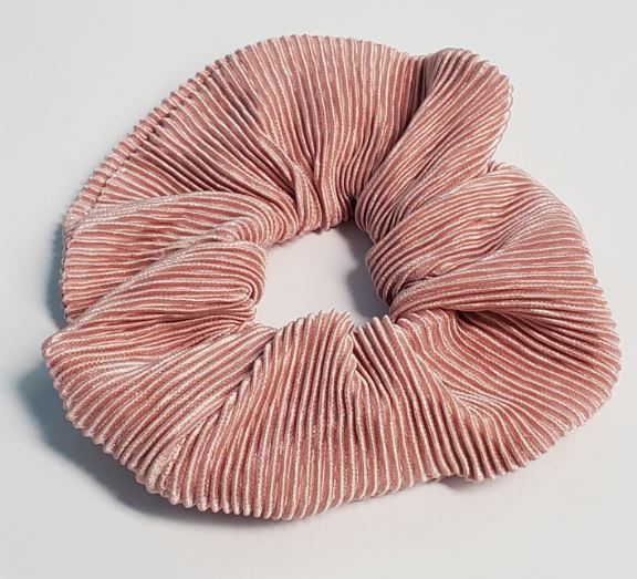 H227 Mauve Ribbed Hair Scrunchie - Iris Fashion Jewelry