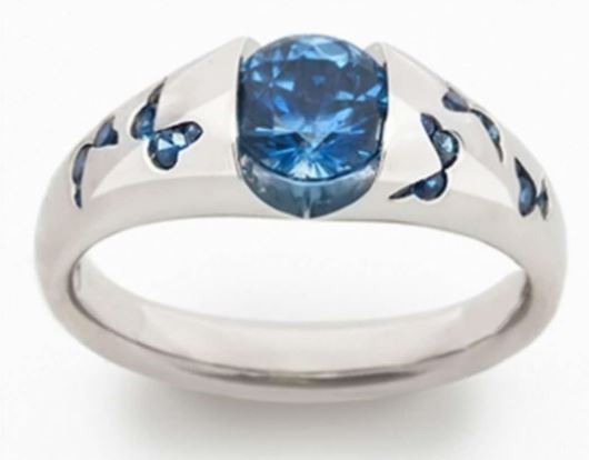 R147 Silver Blue Gemstone Butterfly Ring - Iris Fashion Jewelry