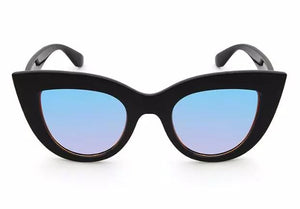 S391 Black Frame Blue Lens Fashion Sunglasses - Iris Fashion Jewelry