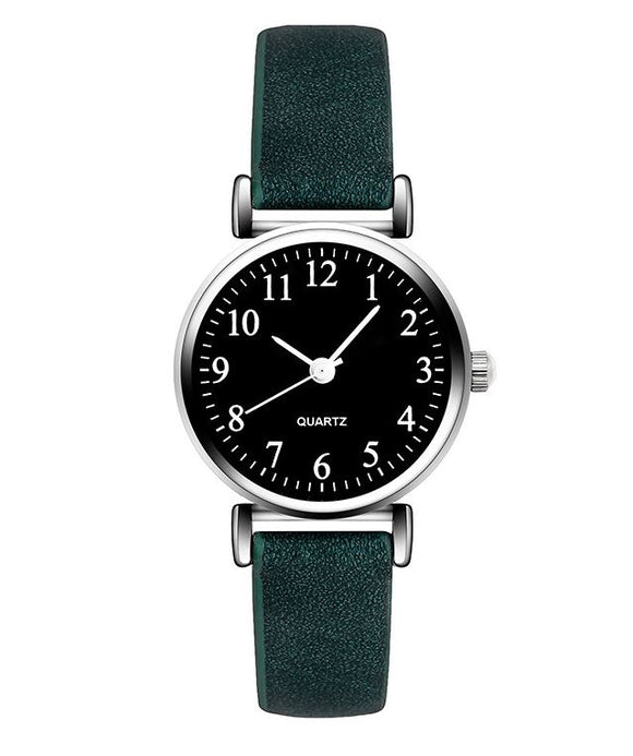 W545 Dark Green Band Small Face Collection Quartz Watch - Iris Fashion Jewelry