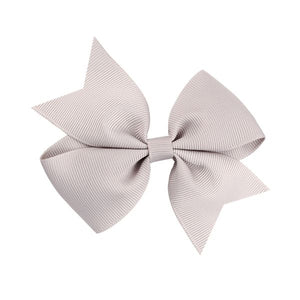 H825 Small Light Gray Bow Hair Clip - Iris Fashion Jewelry