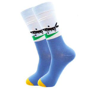 SF263 Blue Fighter Jet Socks - Iris Fashion Jewelry