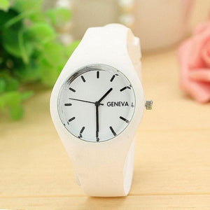 W50 White Silicone Collection Quartz Watch - Iris Fashion Jewelry