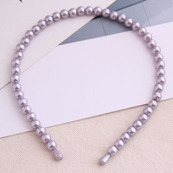H07 Silver Pearl Hair Band - Iris Fashion Jewelry