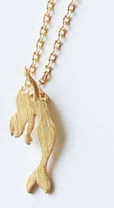 N1195 Gold Dainty Mermaid Necklace with FREE Earrings - Iris Fashion Jewelry