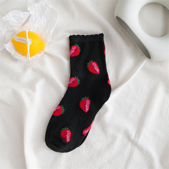 SF57 Black Strawberry Socks - Iris Fashion Jewelry