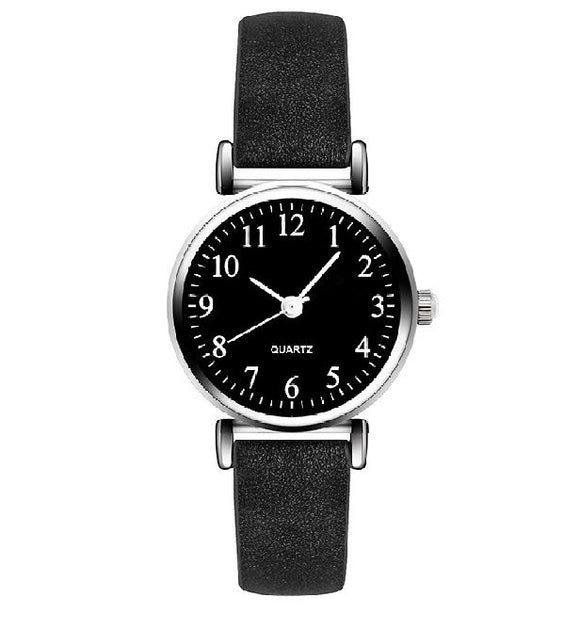 W550 Charcoal Black Band Small Face Collection Quartz Watch - Iris Fashion Jewelry