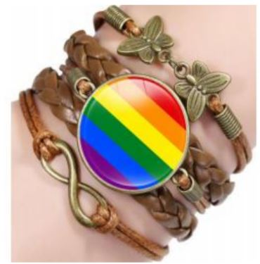 B1002 Rainbow Butterfly Infinity Leather Layered Bracelet - Iris Fashion Jewelry