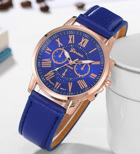 W571 Royal Blue Rose Gold Quartz Watch - Iris Fashion Jewelry