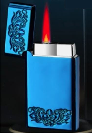 LT24 Blue Decorated Lighter - Iris Fashion Jewelry