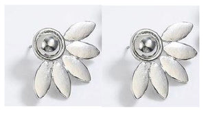 E1199 Silver Jacket Style Earrings - Iris Fashion Jewelry