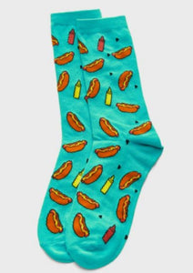 SF154 Teal Hotdog Socks - Iris Fashion Jewelry