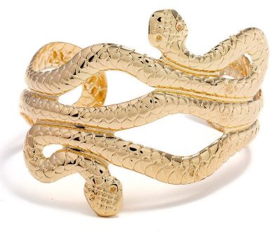 B36 Gold Snake Cuff Bracelet - Iris Fashion Jewelry