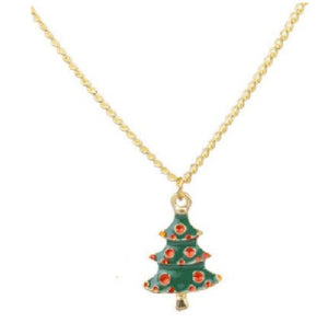 Z90 Gold Christmas Tree Necklace with FREE EARRINGS - Iris Fashion Jewelry