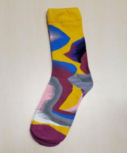 SF1097 Colorful Abstract Design Socks - Iris Fashion Jewelry