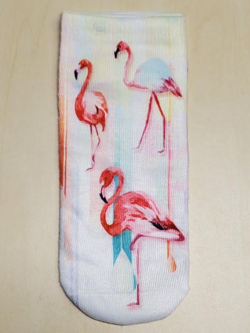 SF06 White Colorful Flamingo Socks - Iris Fashion Jewelry