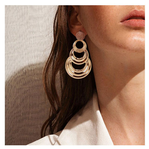 E1191 Gold Multi Hoop Earrings - Iris Fashion Jewelry
