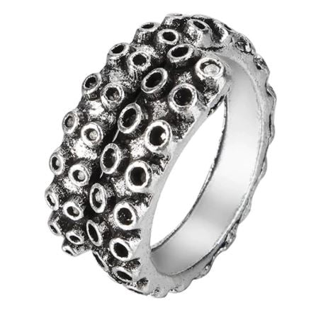 AR30 Silver Tentacles Adjustable Ring - Iris Fashion Jewelry