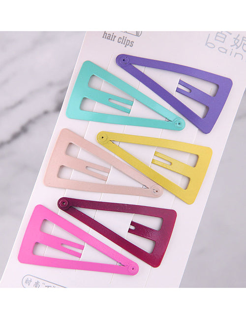 L14 Colorful Triangle Hair Clips (Pack of 6) - Iris Fashion Jewelry