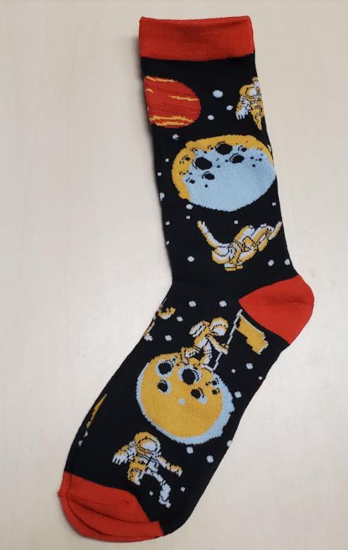 SF346 Black Man on the Moon Socks - Iris Fashion Jewelry