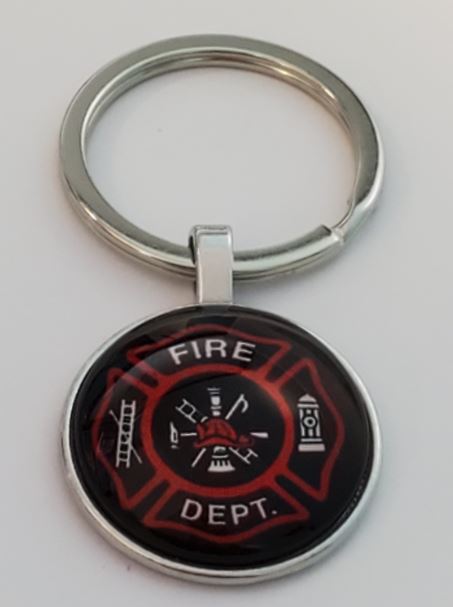 K78 Silver Firefighter Keychain - Iris Fashion Jewelry