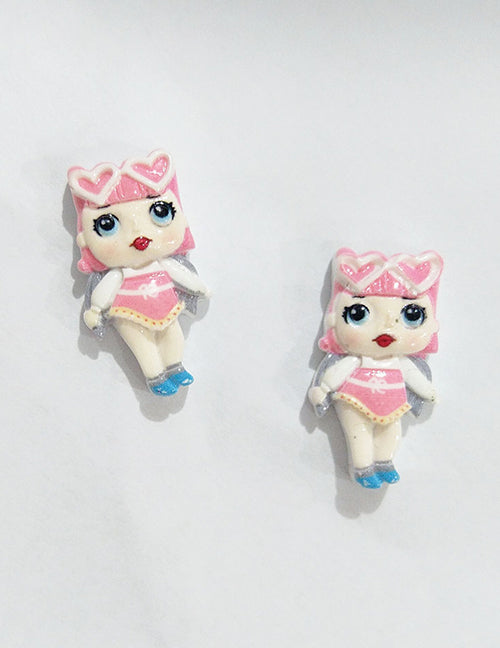 L231 Heart Goggles Cartoon Girl Stud Earrings - Iris Fashion Jewelry