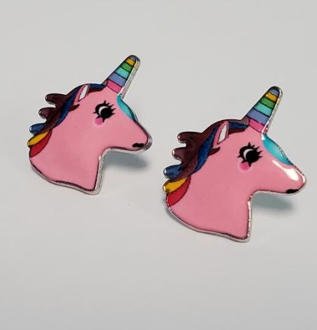 L116 Pink Unicorn Earrings - Iris Fashion Jewelry