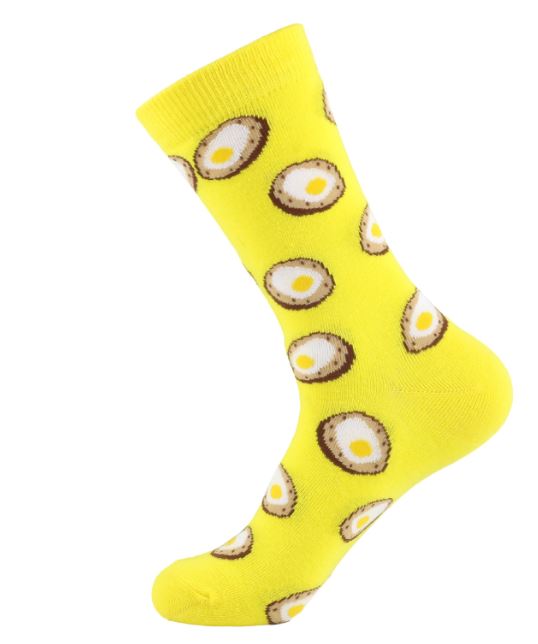 SF684 Yellow Fried Egg Socks - Iris Fashion Jewelry