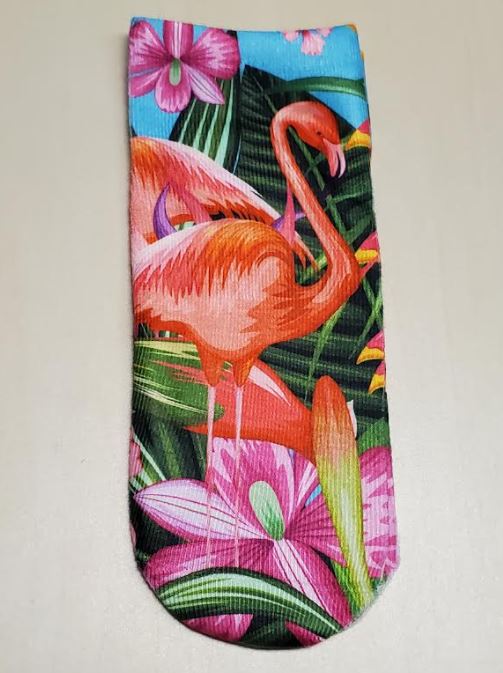 SF1019 Floral Flamingo Socks - Iris Fashion Jewelry