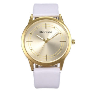 W245 Gold White Band Quartz Watch - Iris Fashion Jewelry