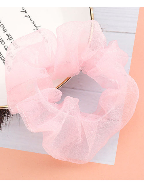 H766 Light Pink Tulle Hair Scrunchie - Iris Fashion Jewelry