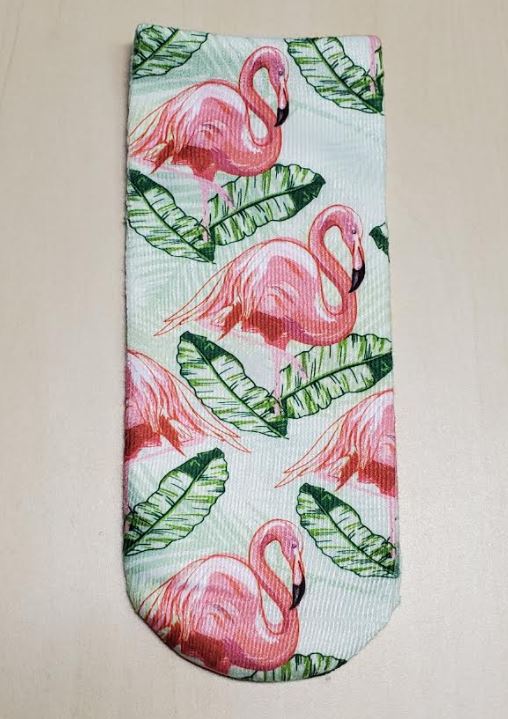 SF1014 Green Leaf Flamingo Socks - Iris Fashion Jewelry