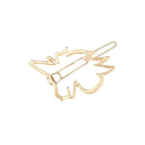 H530 Gold Unicorn Hair Clip - Iris Fashion Jewelry