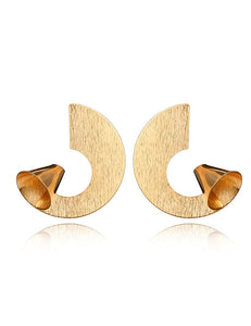 E62 Gold Geometric Design Earrings - Iris Fashion Jewelry