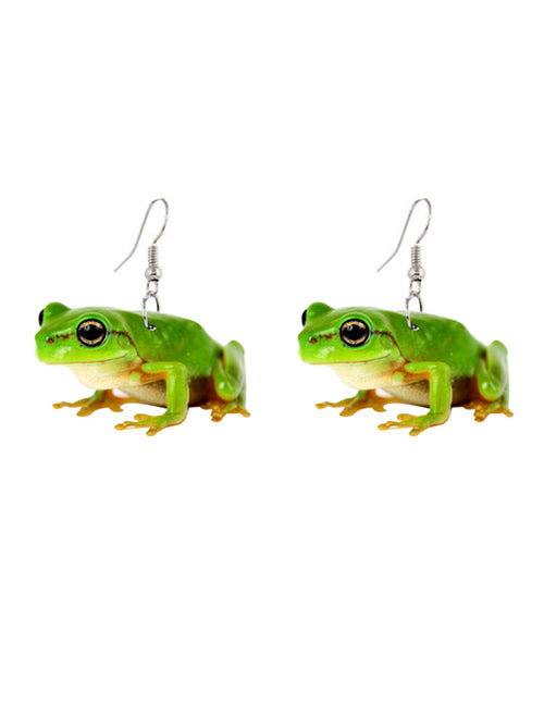 E945 Acrylic Frog Earrings - Iris Fashion Jewelry